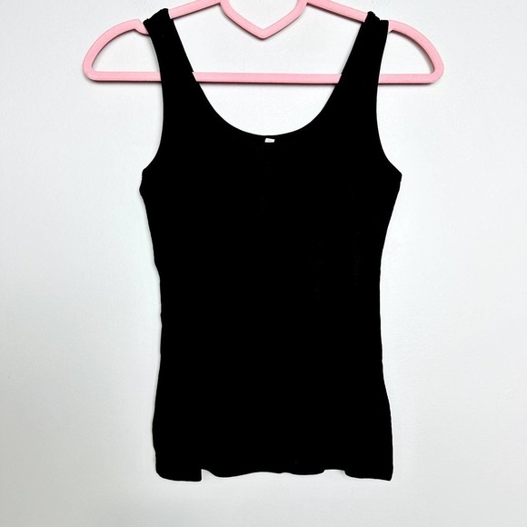 Lulus NWT Staple Style Ribbed Knit Scoop Neck Tank Top Dusty Black Size Large - Picture 2 of 7